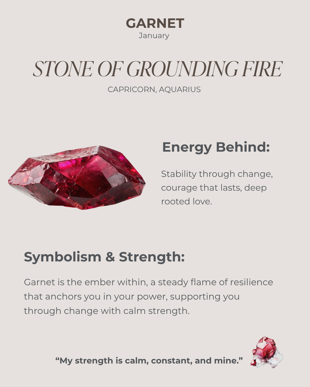 January Birthstone Garnet Solitaire Necklace