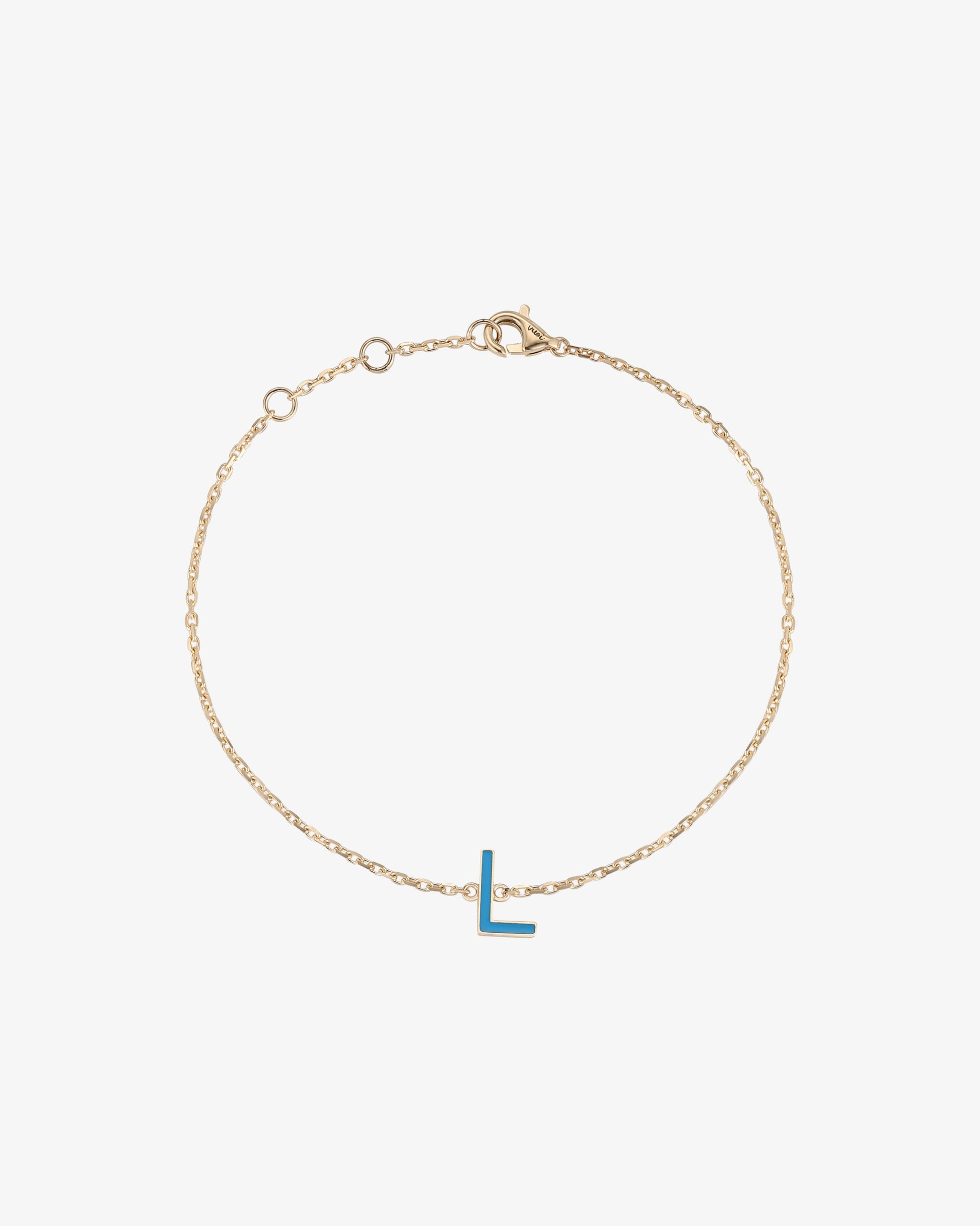 The Large Enamel Initial Bracelet