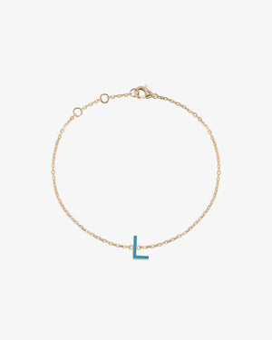 The Large Enamel Initial Bracelet
