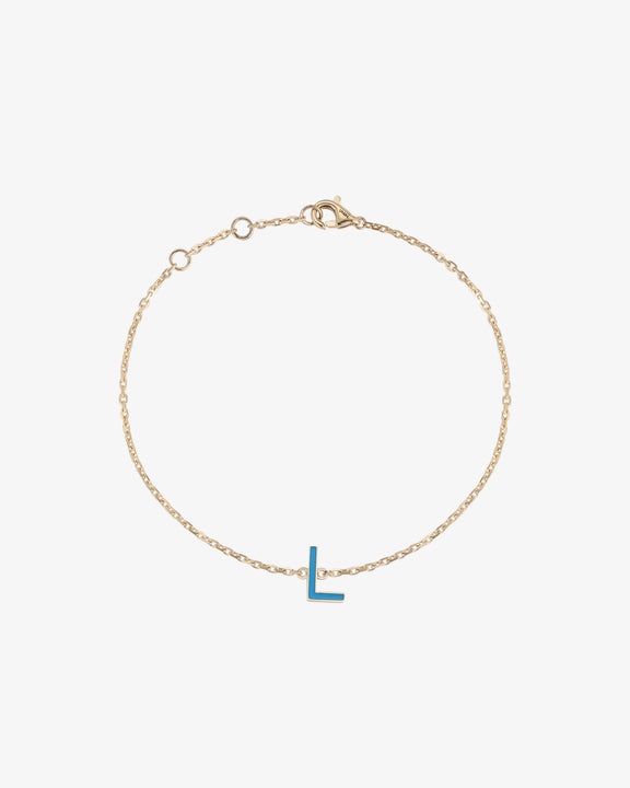 The Large Enamel Initial Bracelet