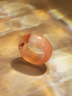 Sunset Jade Ring