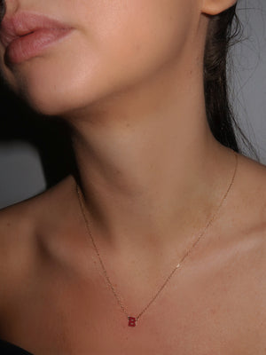 Initial Enamel Necklace