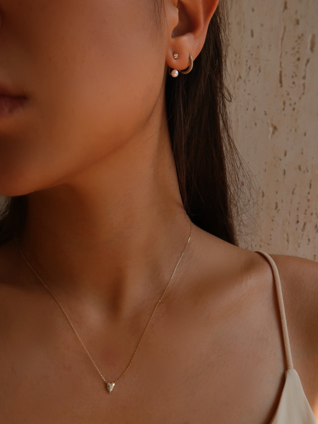 Aurora Diamond Heart Necklace