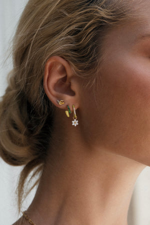 Zest Enamel Huggie Earring