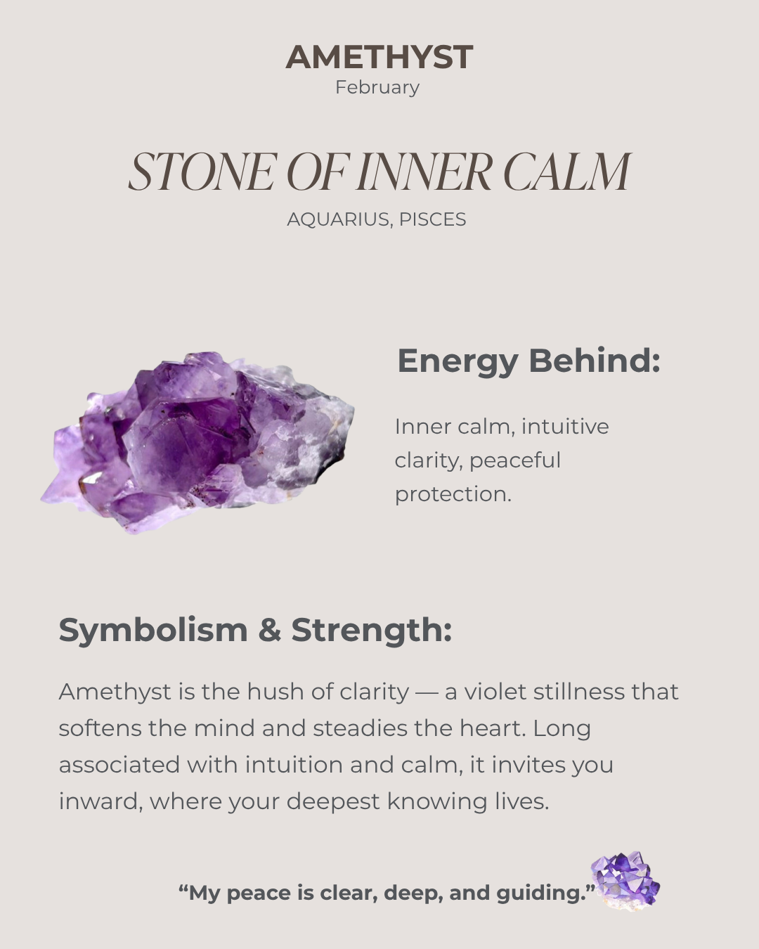 February Birthstone Amethyst Solitaire Necklace