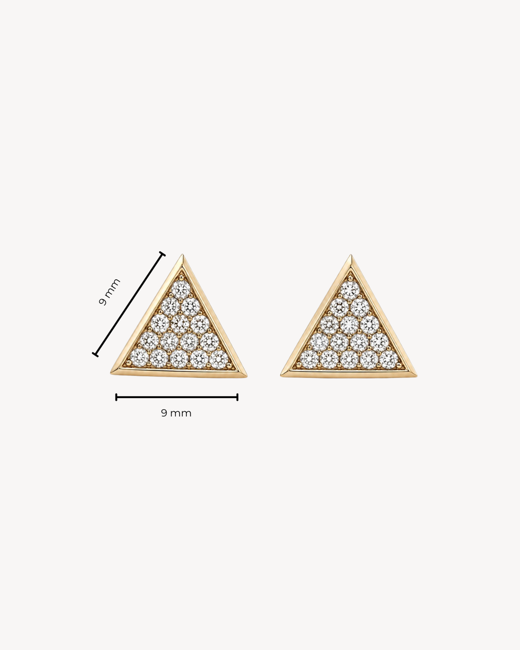 Triangle Pavé Studs