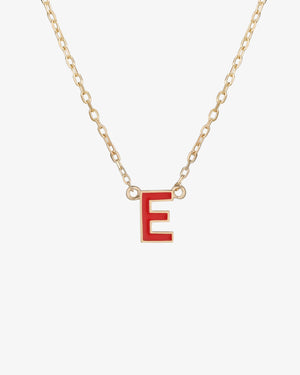 Initial Enamel Necklace