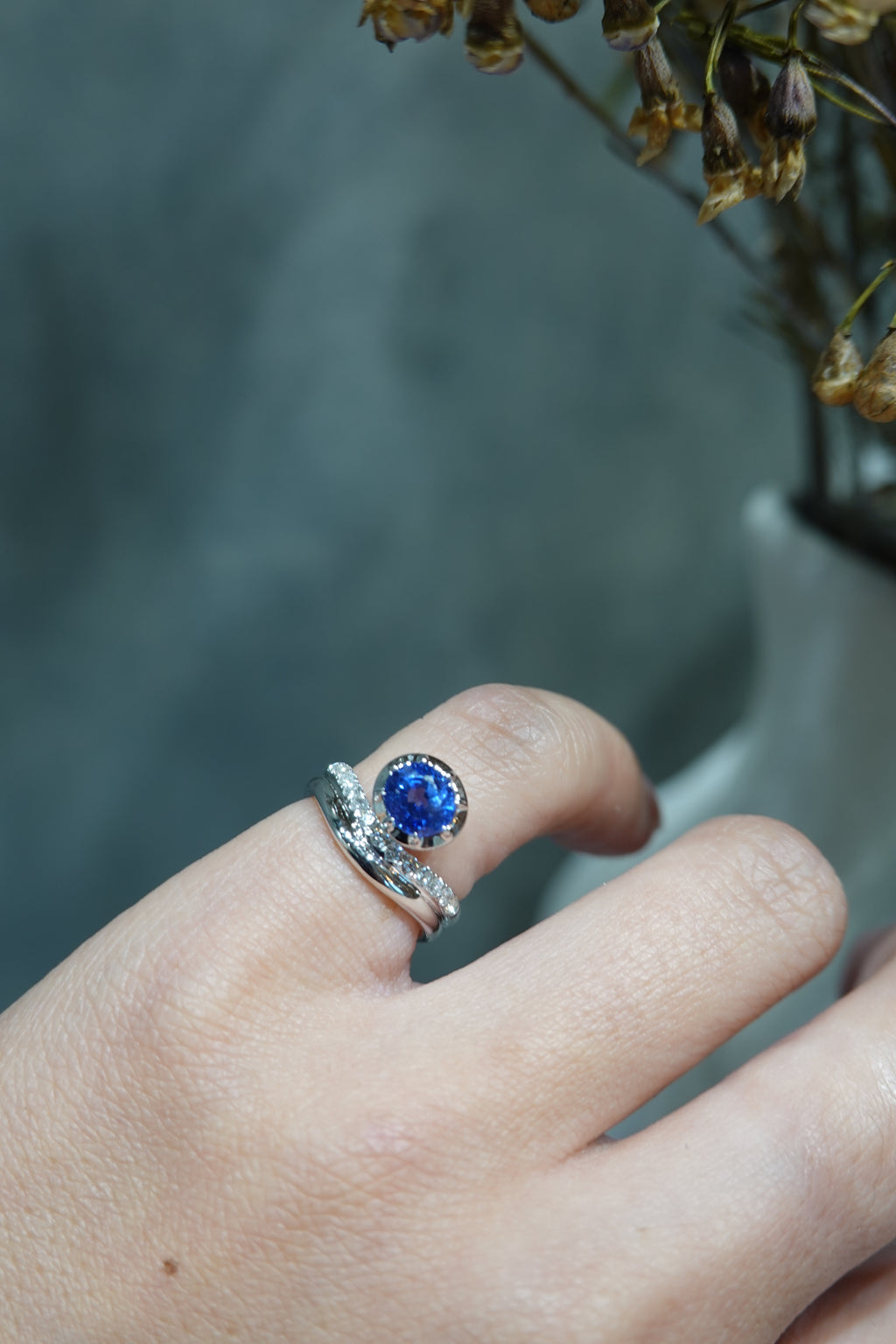 Celeste Noir Sapphire Ring