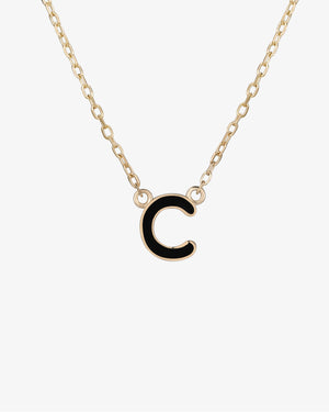 Initial Enamel Necklace