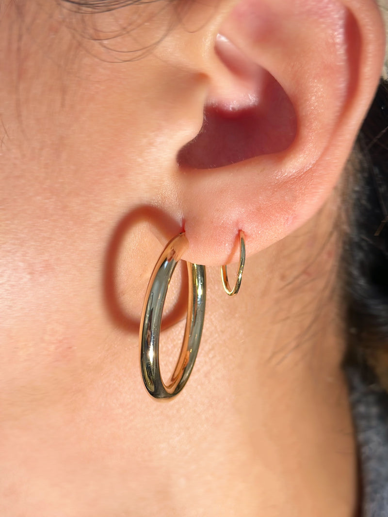 Mini Golden Hoop Earring