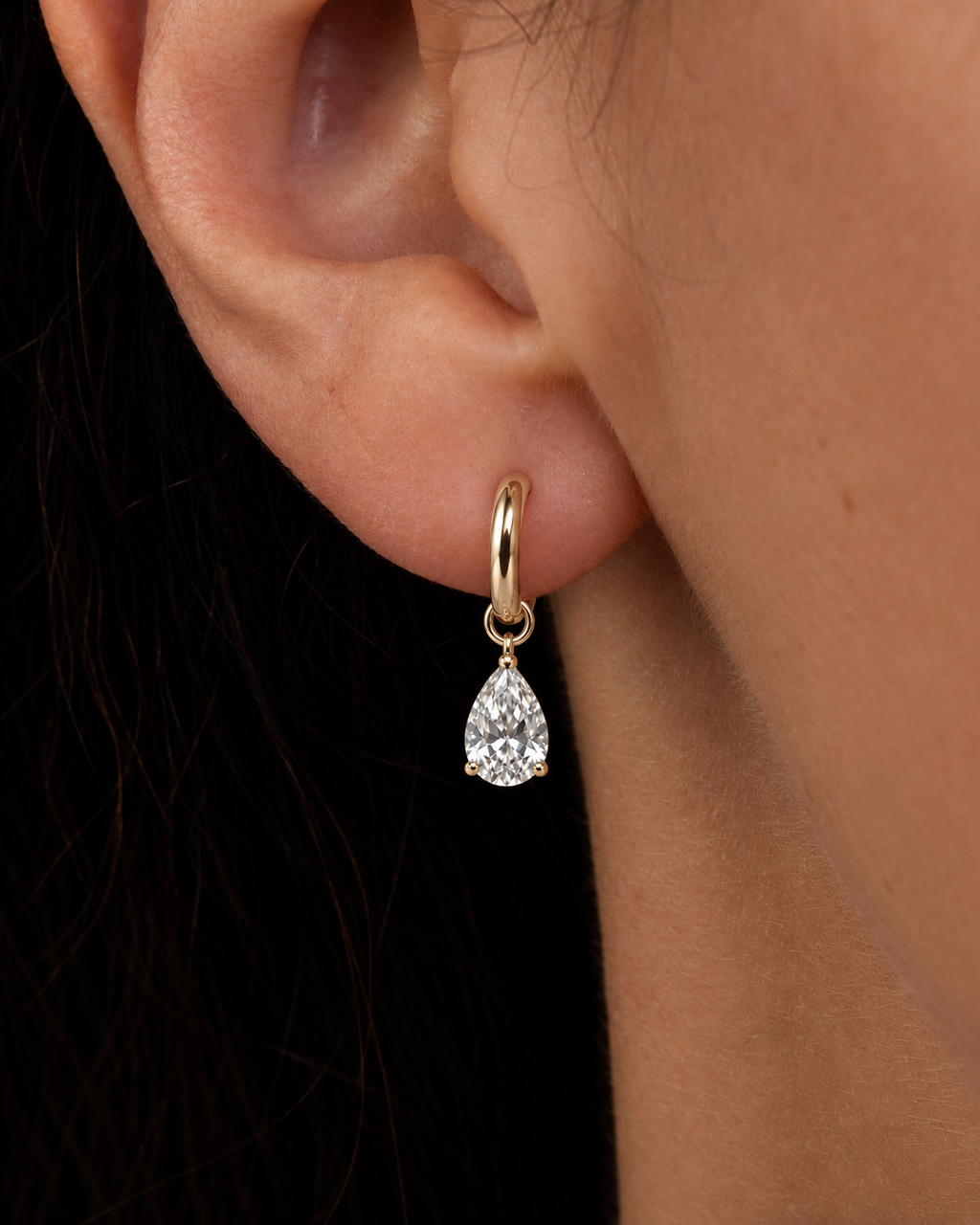 Goutte Diamond Hoops