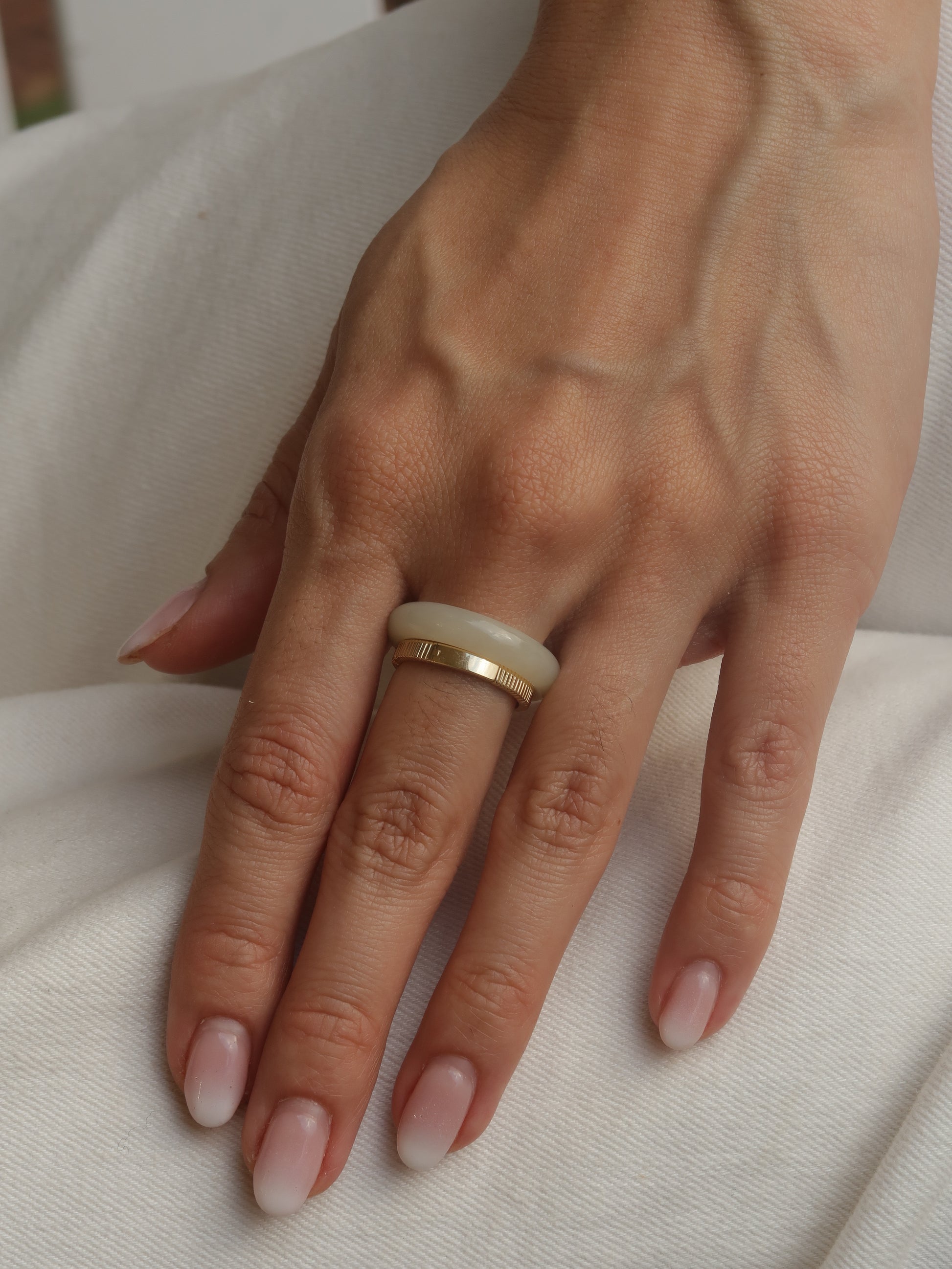 Amber Jade Ring