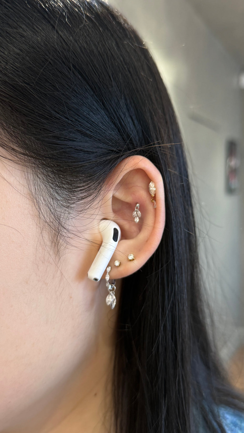 Marquise Diamond Flatback Earring