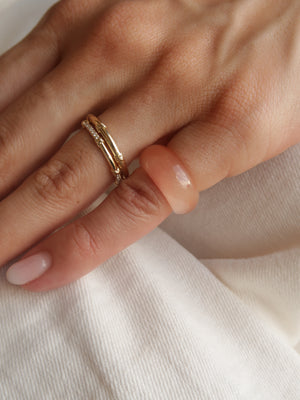 Peach Glow Jade Ring