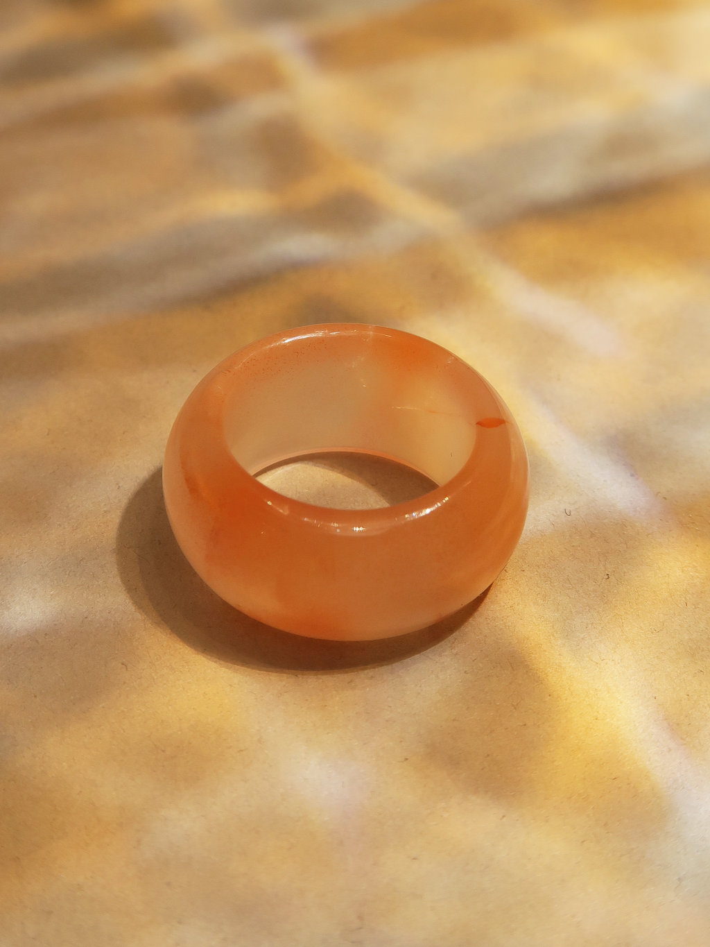 Sunset Jade Ring