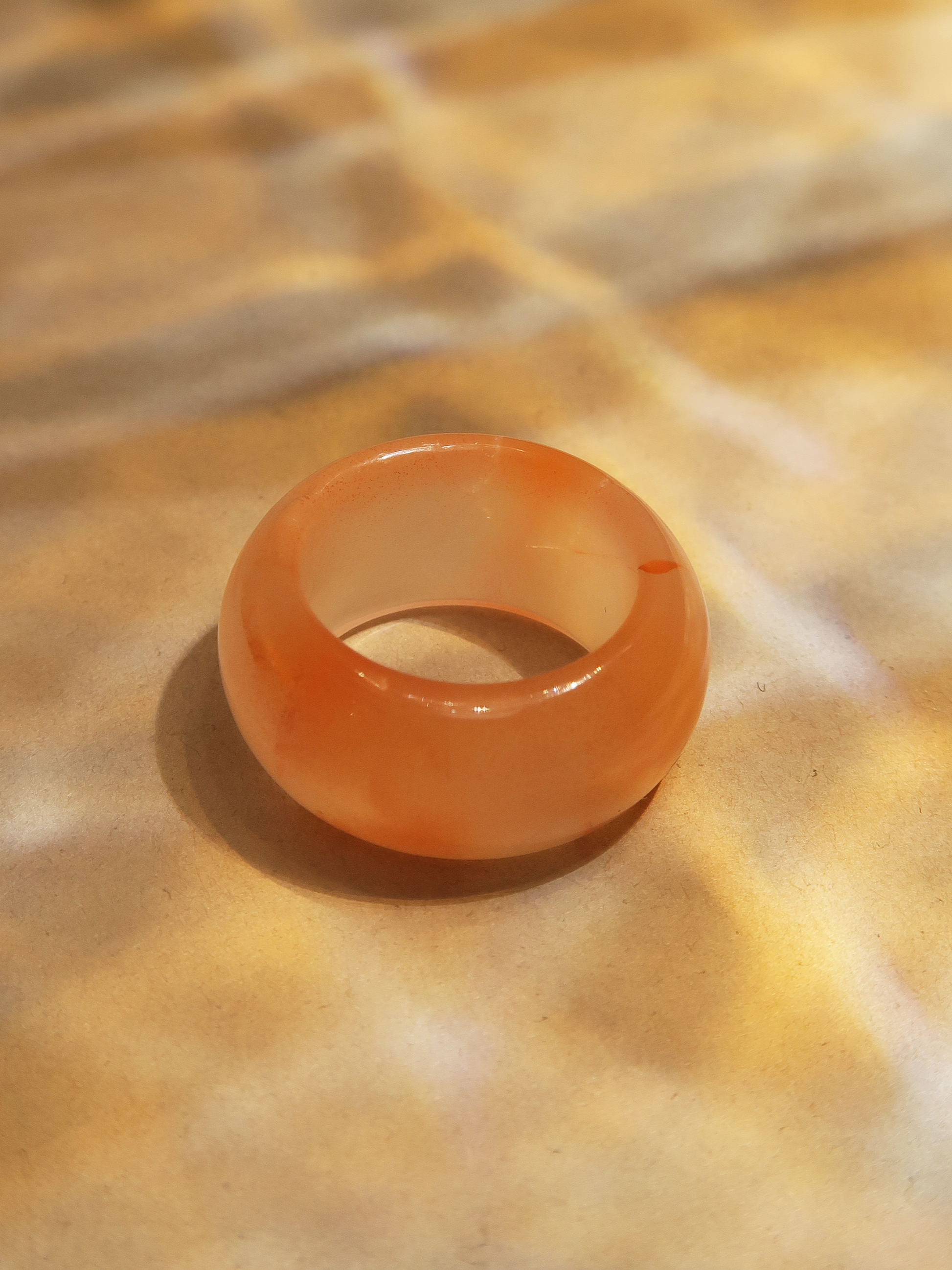 Sunset Jade Ring