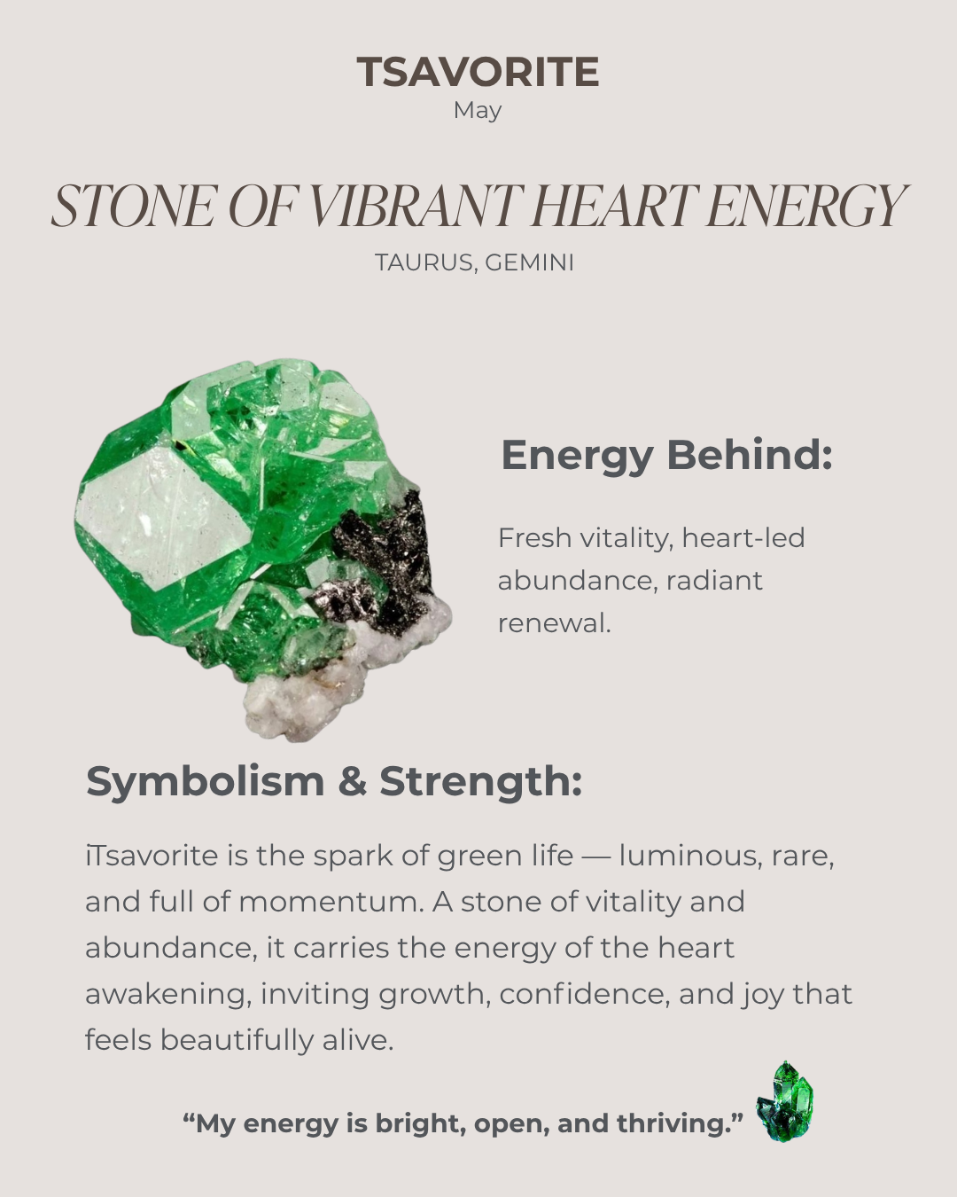 May Birthstone Tsavorite Solitaire Necklace