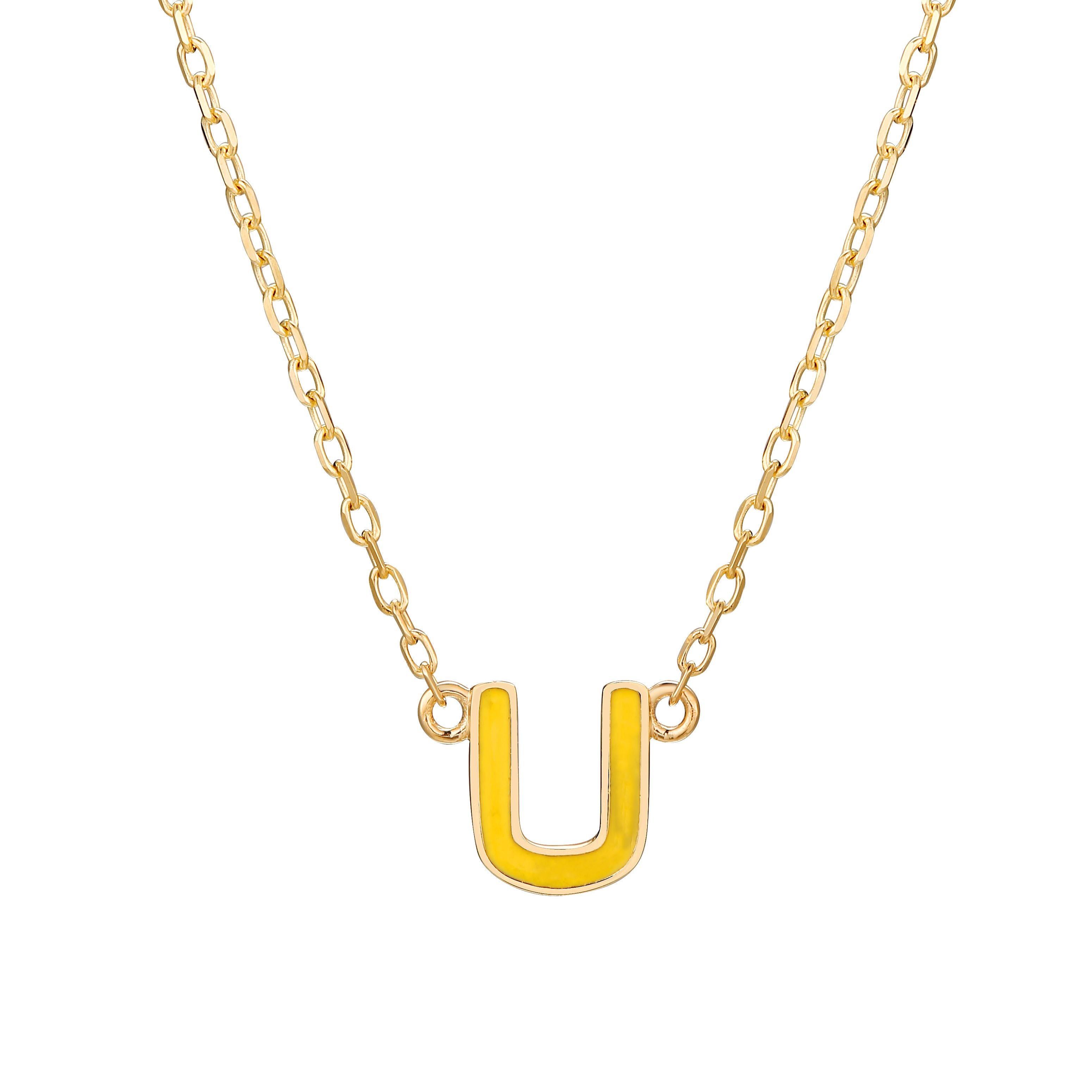 Initial Enamel Necklace