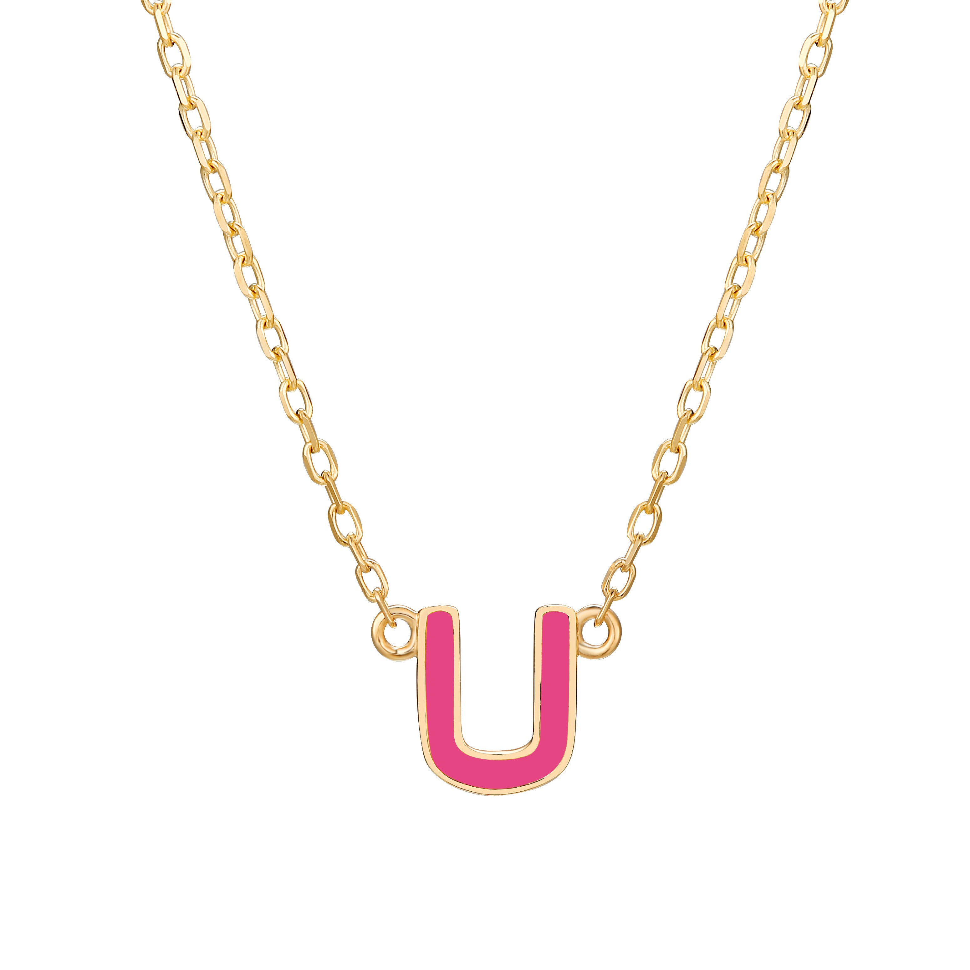 Initial Enamel Necklace