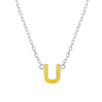 Initial Enamel Necklace