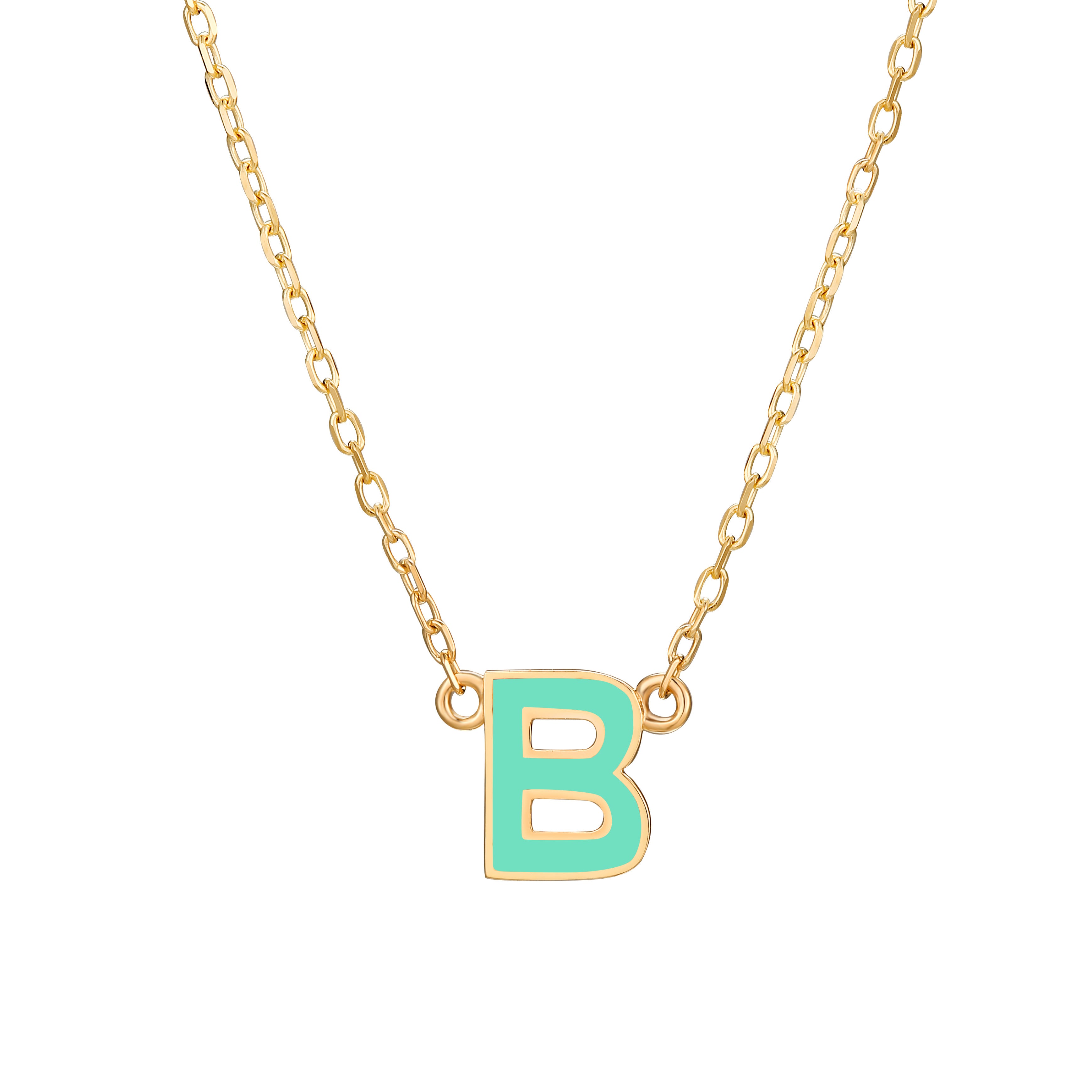 Initial Enamel Necklace