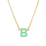 Initial Enamel Necklace
