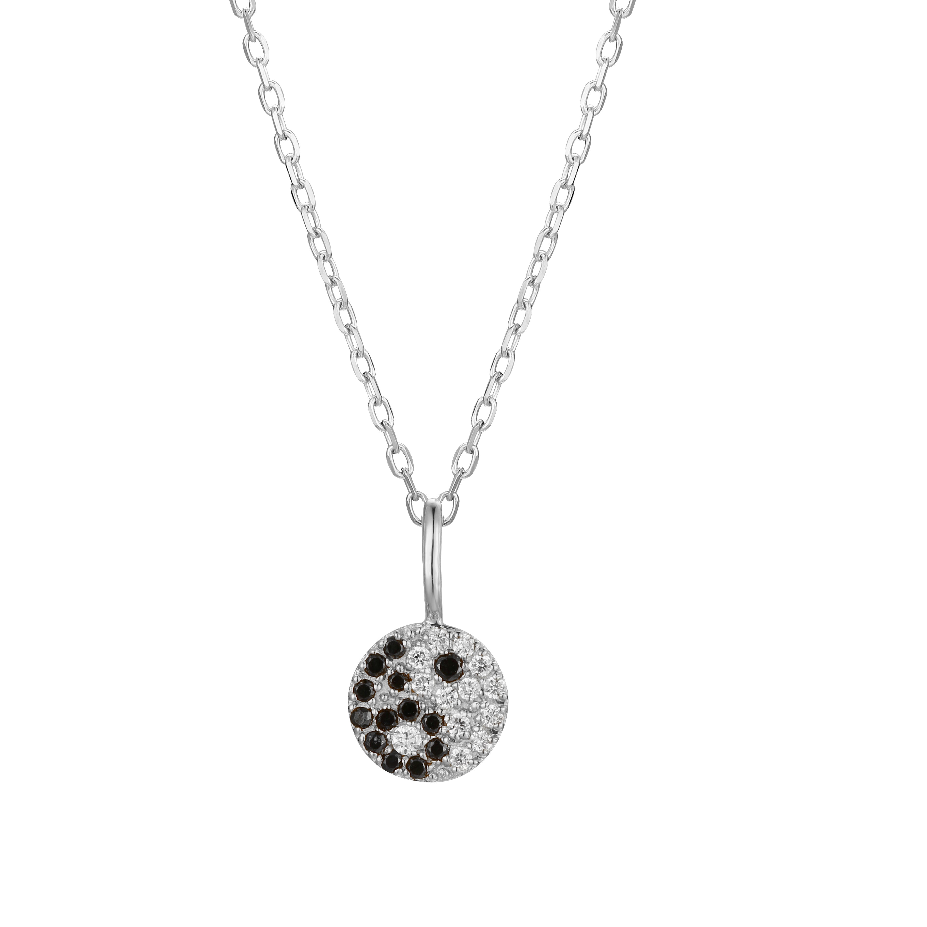 Yin Yang Diamond Necklace in Solid Gold