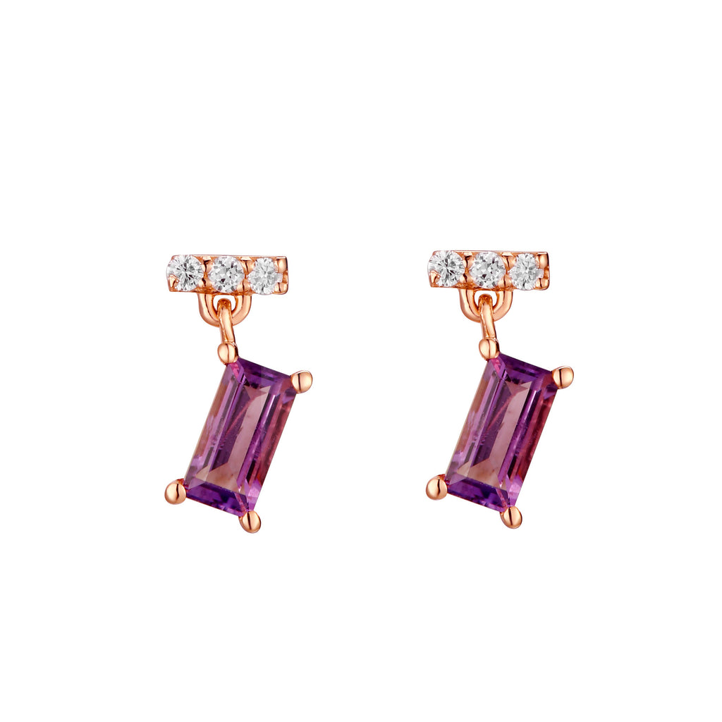 Luxe Drop Amethyst Earring