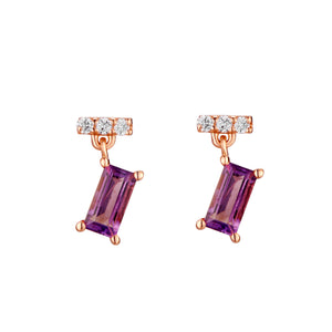 Luxe Drop Amethyst Earring