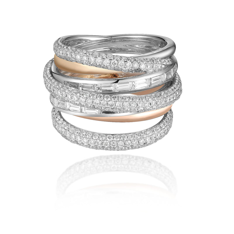 Milan Stacked Crossover Ring