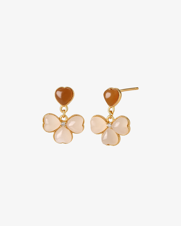 Honey Jade Clover Earrings