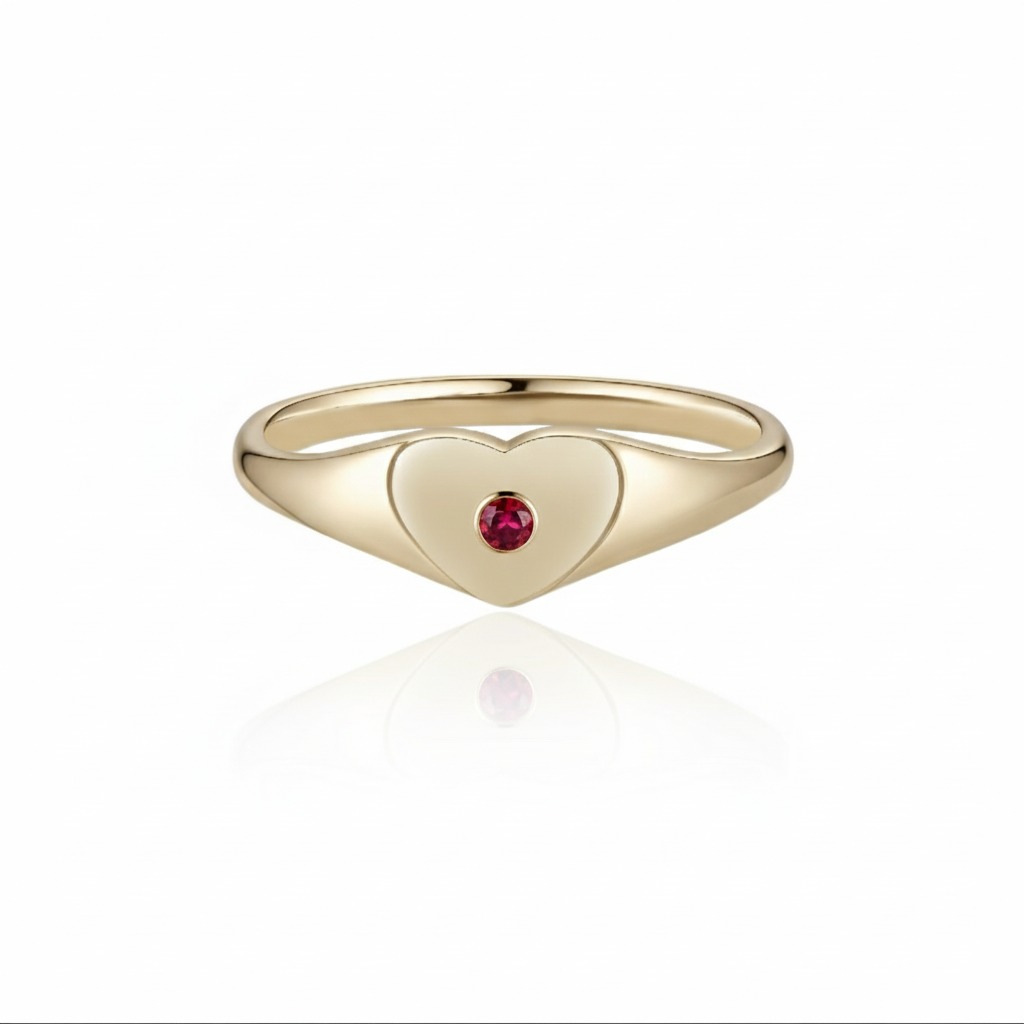 Amour Gem Signet Ring