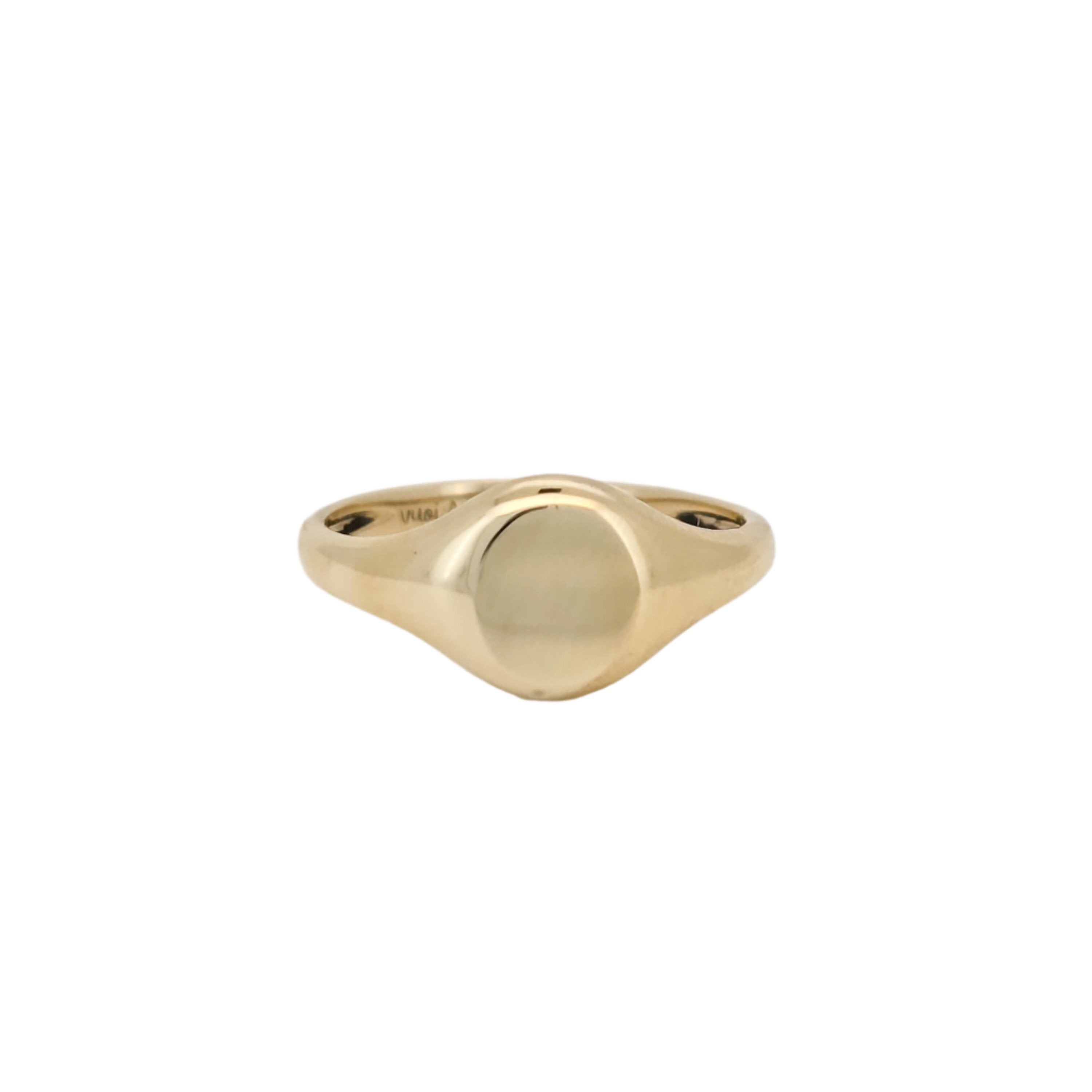 Balance Oval Signet Ring in Solid Gold