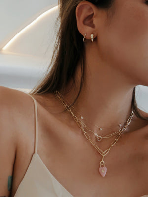 Triple Heart Diamond Necklace