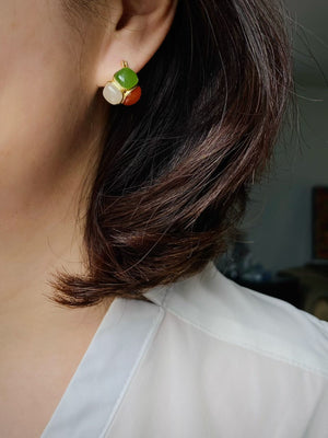Trinity Jade Huggie Earrings