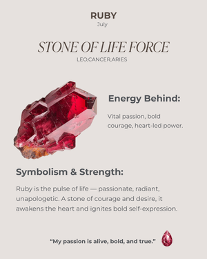 July Birthstone Ruby Solitaire Necklace