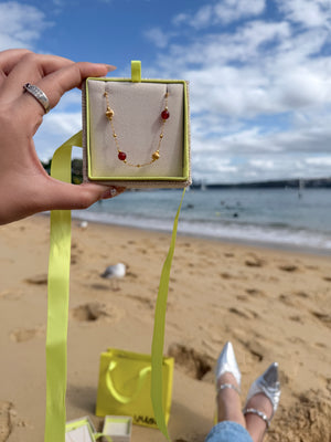 Crimson Bead Necklace