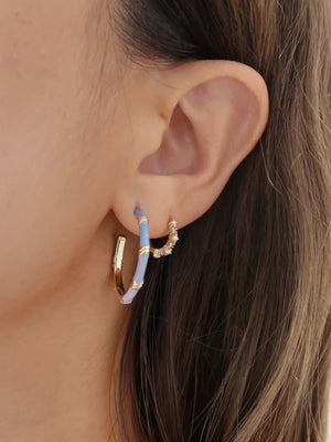 Cotton Candy Hoop Earrings