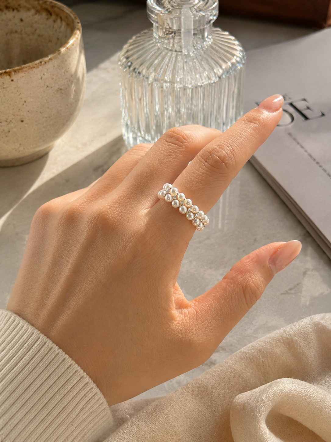 Rosaire Pearl Ring