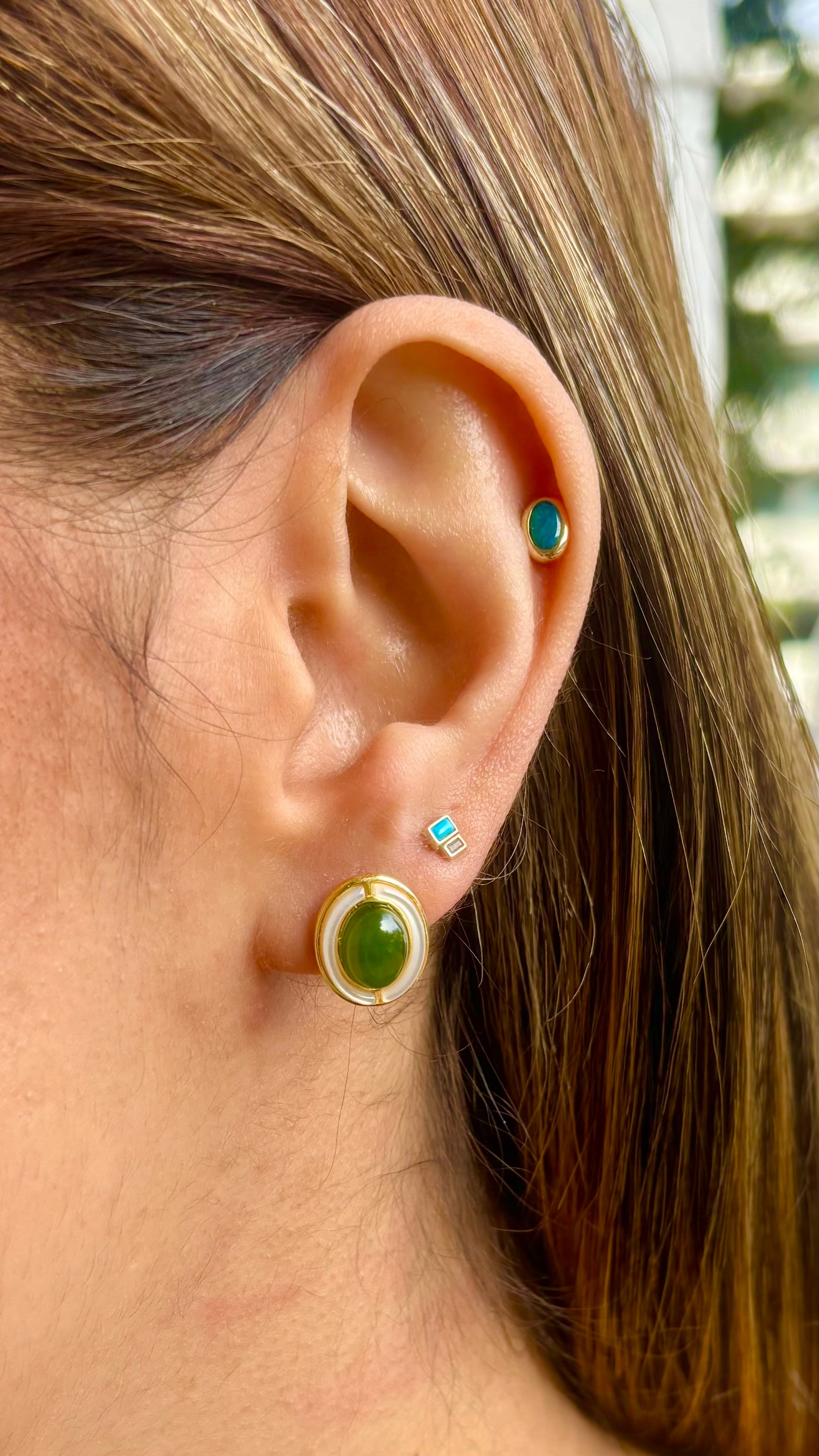 Jade Moon Gate Earrings