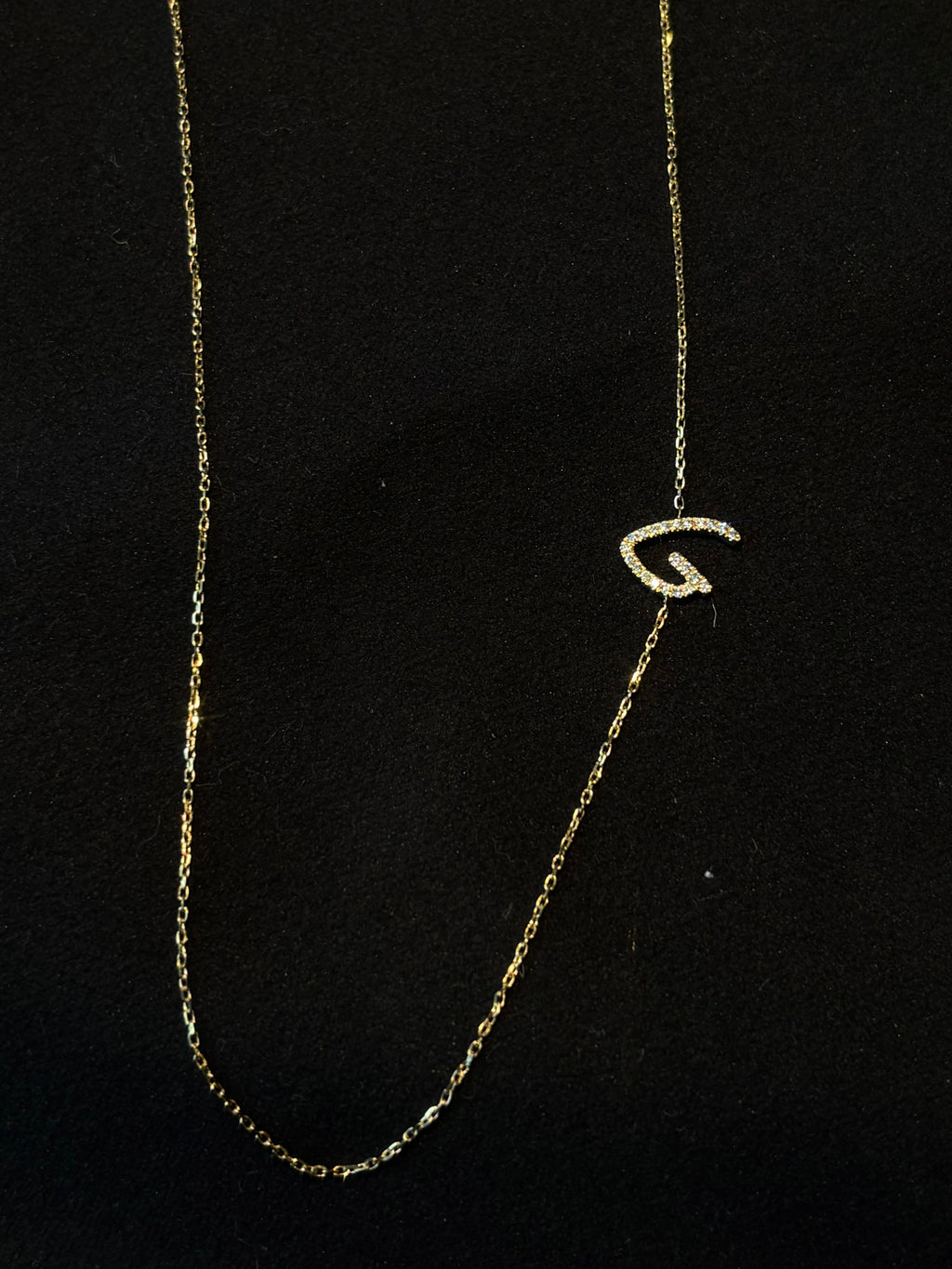 Initial Spark Diamond Necklace
