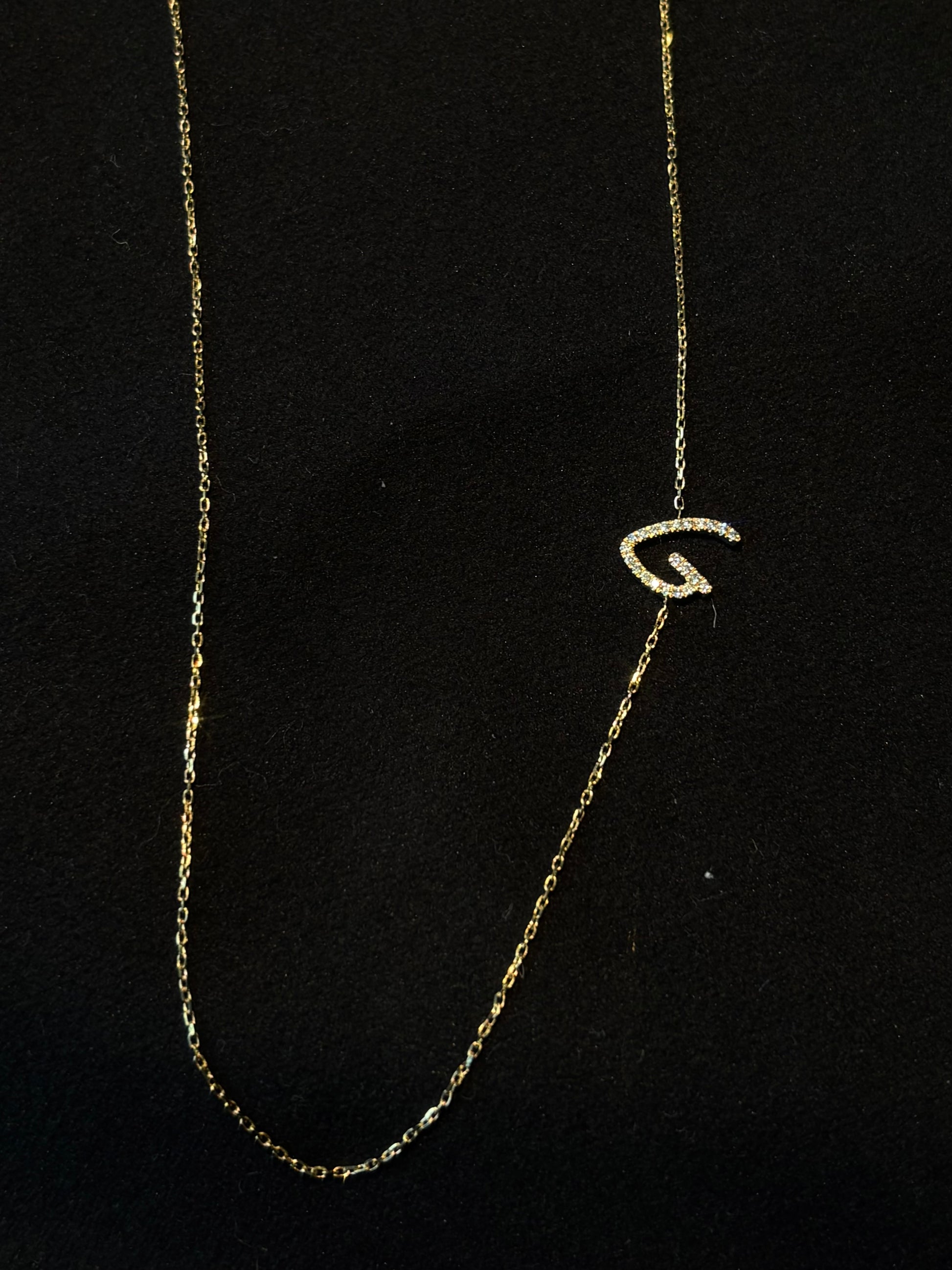 Initial Spark Diamond Necklace