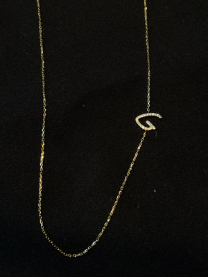 Initial Spark Diamond Necklace