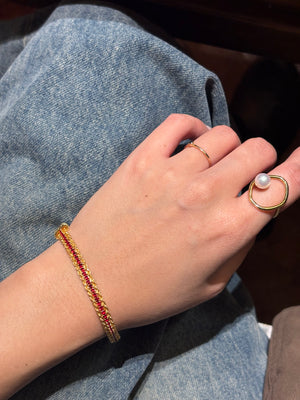 Crimson Chain Bracelet
