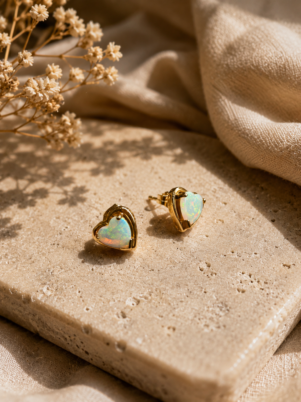 Amour Opal Stud Earrings