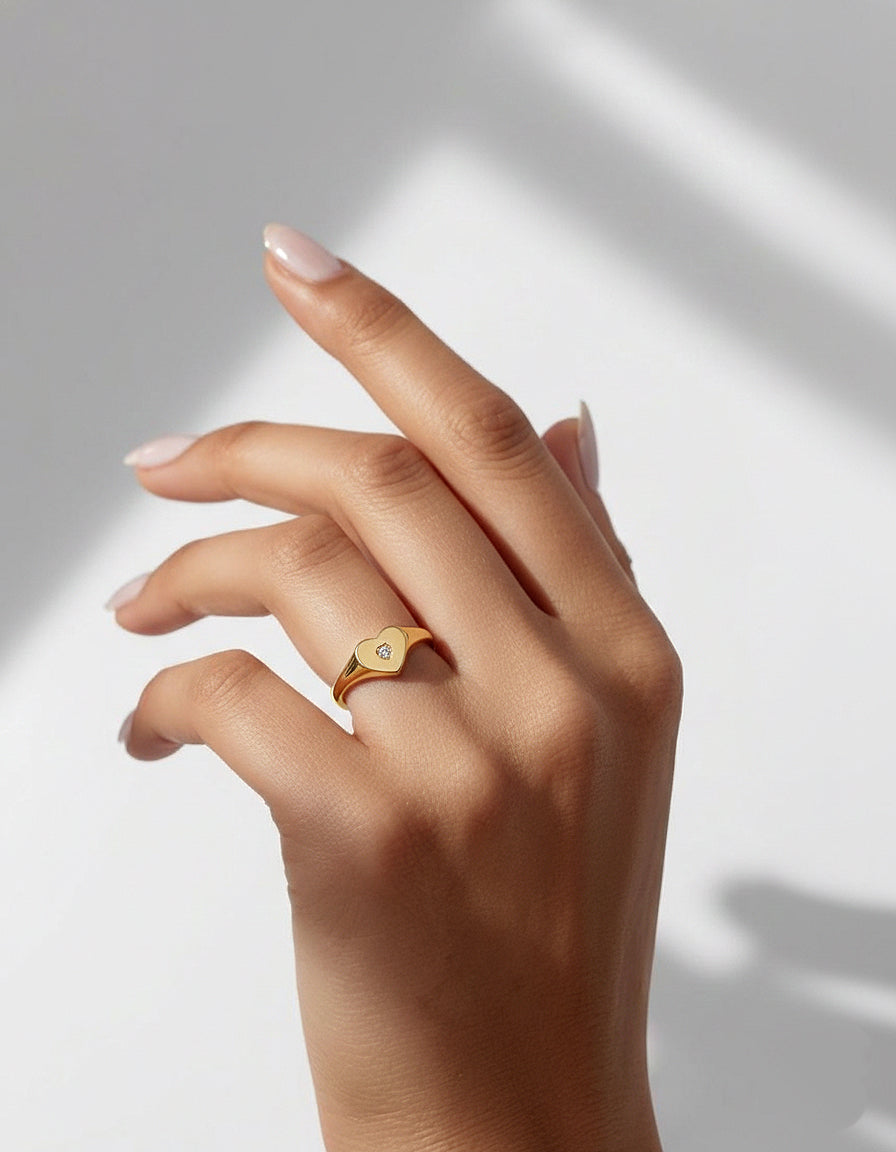 Amour Gem Signet Ring