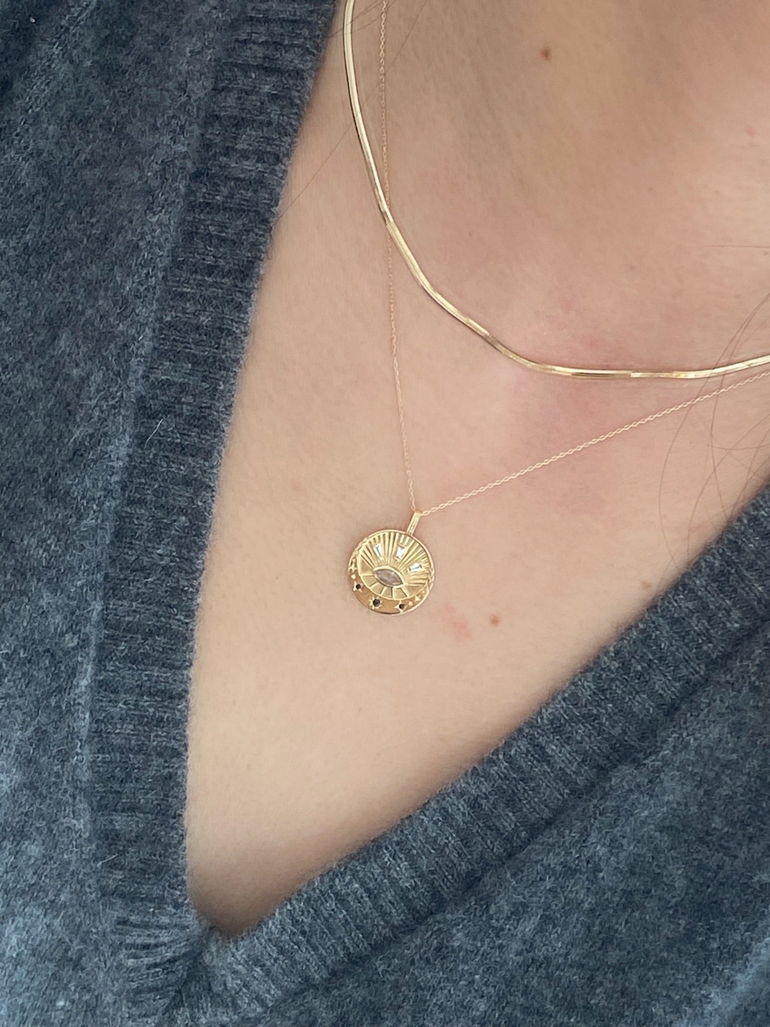 Celestial Necklace in Solid Gold