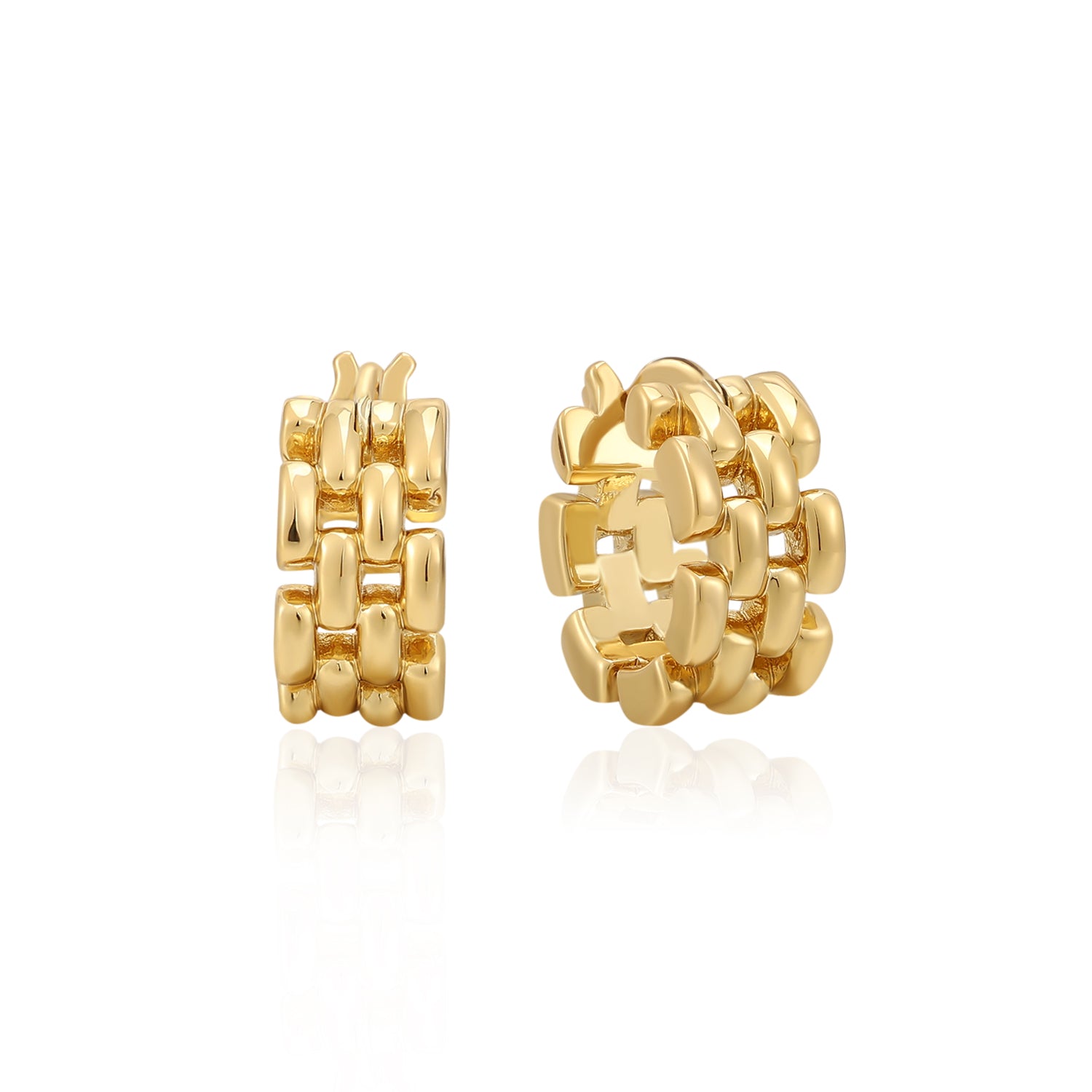 Doree Serpentine Huggie Earrings