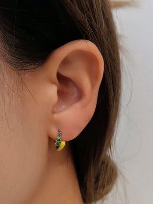 Zest Enamel Huggie Earring