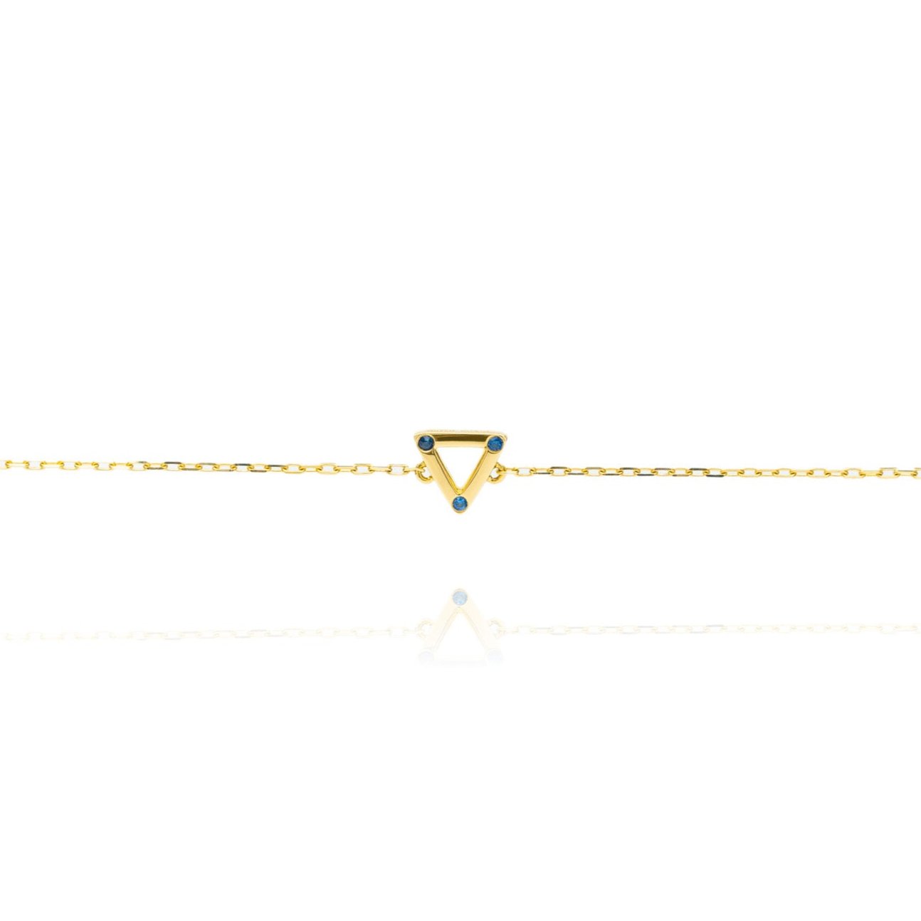 Balance Water Anklet in Solid Gold